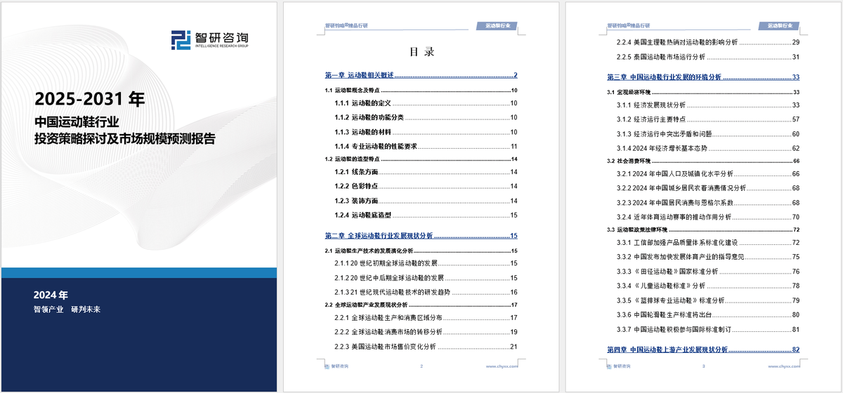 及投资前景研究报告（2025-2031年）新利体育luck18中国运动鞋行业发展