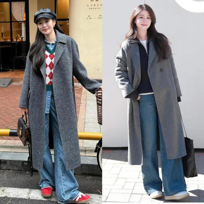 “大衣+平底鞋”减龄洋气又高级这才是40+女生该有的时髦穿搭(图2)